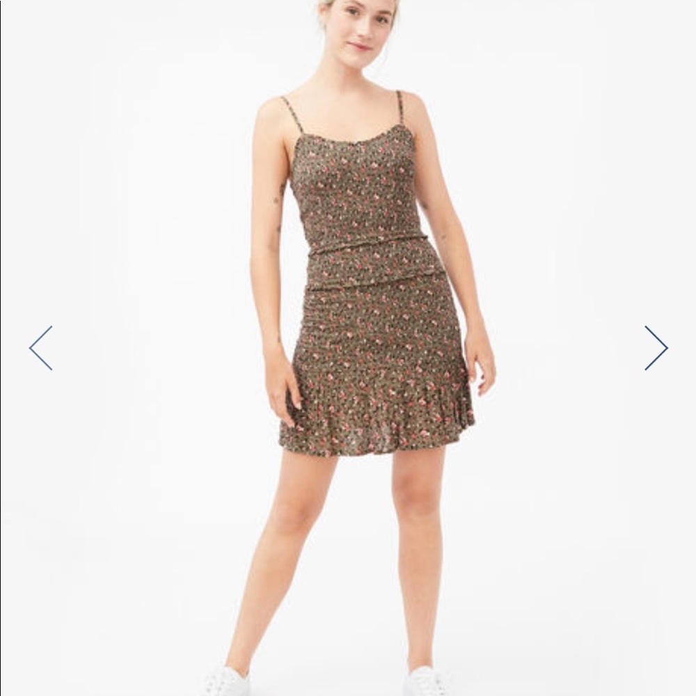 Floral V-neck Smocked Mini Dress